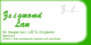 zsigmond lam business card